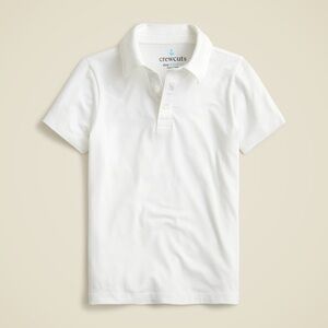 NWT Crewcuts Kids' short-sleeve 100% Cotton polo White Sz 6-7